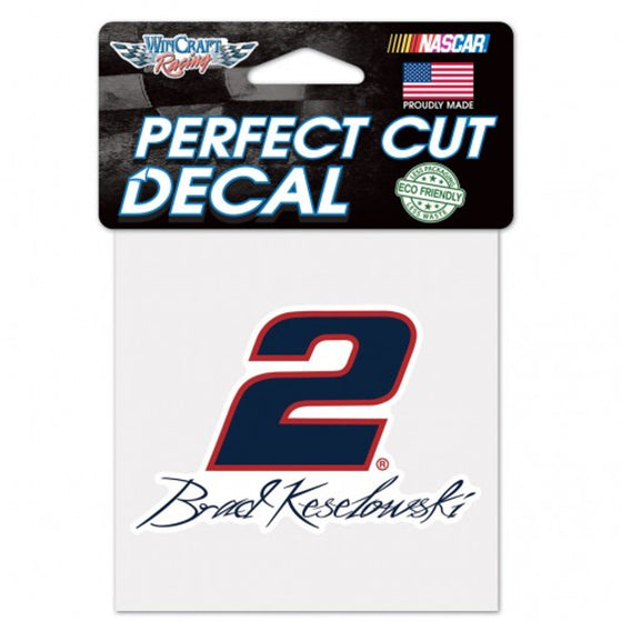 Brad Keselowski Decal 4x4 Perfect Cut Color - Special Order