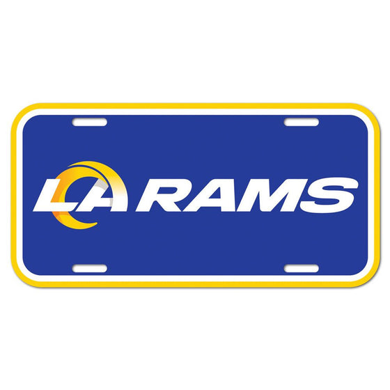 Los Angeles Rams License Plate Plastic - Special Order