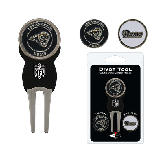 Los Angeles Rams Divot Tool Pack With 3 Golf Ball Markers - 757 Sports Collectibles