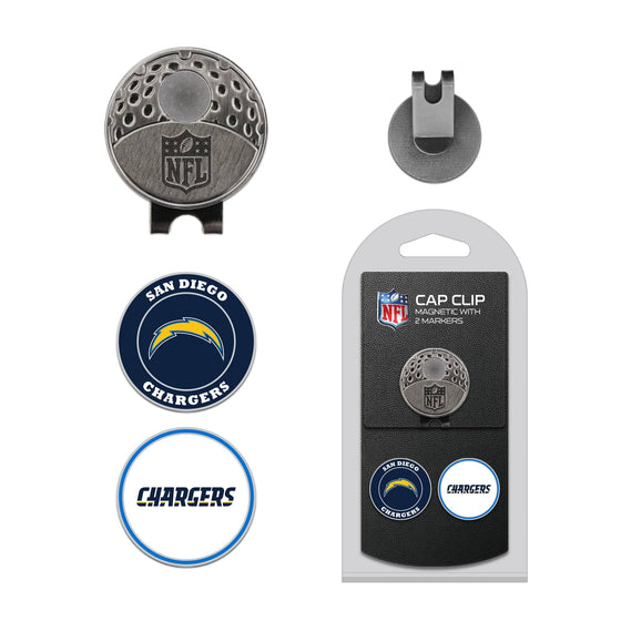 San Diego Chargers Cap Clip With 2 Golf Ball Markers - 757 Sports Collectibles