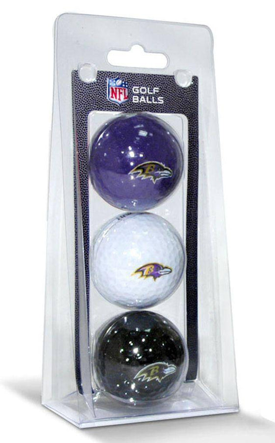 Baltimore Ravens 3 Pack Multicolor Golf Balls - 757 Sports Collectibles
