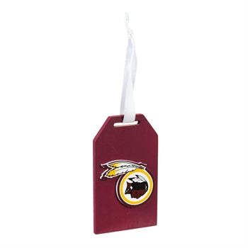 Gift Tag Ornament, Washington Redskins
