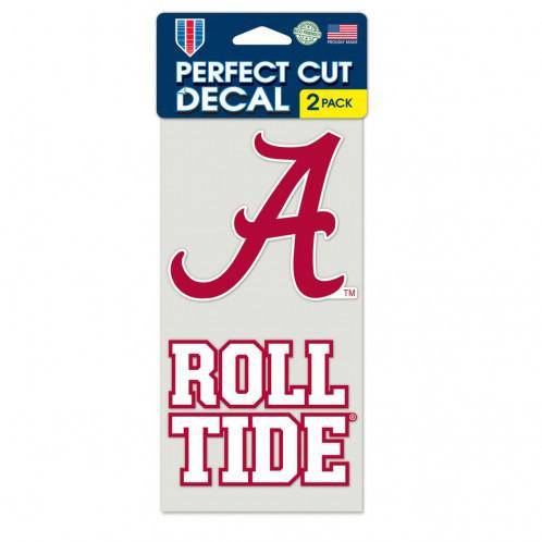 Alabama Crimson Tide Perfect Cut 4x4 Diecut Decal (2 Pack) - 757 Sports Collectibles