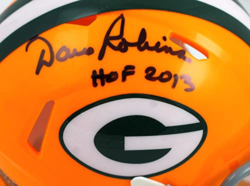 Dave Robinson Autographed Green Bay Packers 61-79 Speed Mini Helmet W/HOF-Prova Auth Black - 757 Sports Collectibles