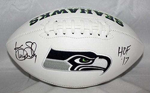 Kenny Easley Autographed Seattle Seahawks HOF 17 Logo Football- JSA Witness Auth