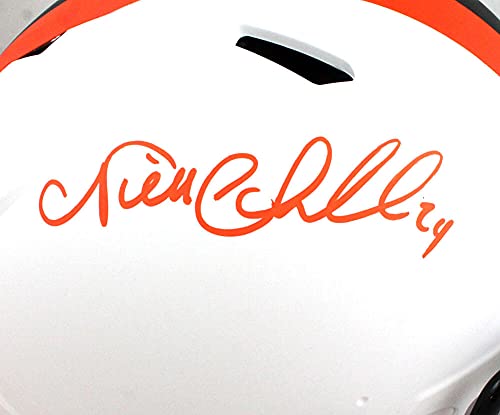 Nick Chubb Signed Cleveland Browns Authentic Lunar F/S Helmet - Beckett Orange - 757 Sports Collectibles