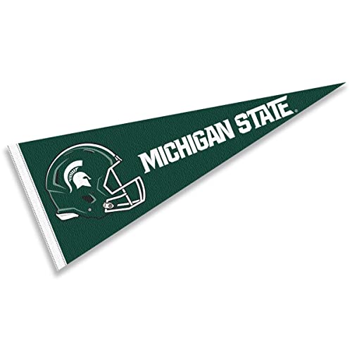 College Flags & Banners Co. Michigan State Spartans Football Helmet 12" X 30" Pennant - 757 Sports Collectibles