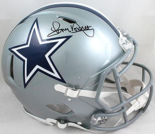 Tony Dorsett Autographed Dallas Cowboys F/S Speed Authentic Helmet- Beckett W Auth Black - 757 Sports Collectibles