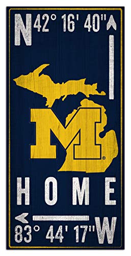 Fan Creations NCAA Michigan Wolverines Unisex University of Michigan Coordinate Sign, Team Color, 6 x 12 - 757 Sports Collectibles