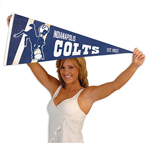 WinCraft Indianapolis Colts Throwback Vintage Retro Pennant Flag - 757 Sports Collectibles