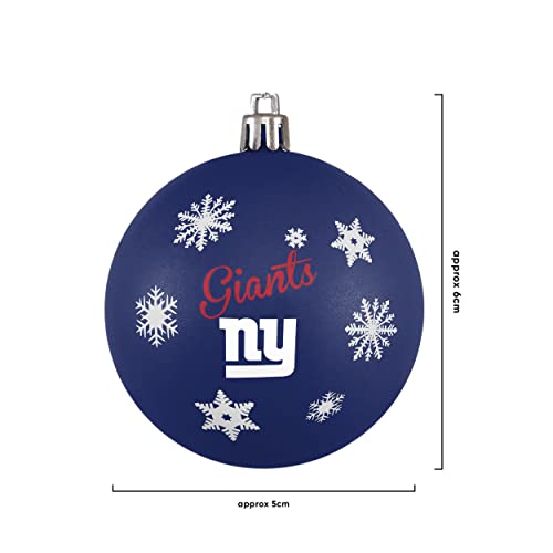 FOCO New York Giants NFL 5 Pack Shatterproof Ball Ornament Set - 757 Sports Collectibles