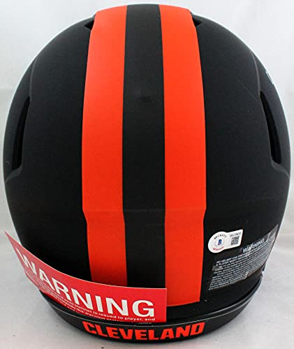 Nick Chubb Autographed Cleveland Browns Authentic Eclipse F/S Helmet - Beckett - 757 Sports Collectibles