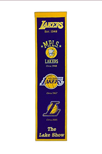 Winning Streak Sports NBA Los Angeles Lakers Heritage Banner - Wall Decor for Sports Fans - 757 Sports Collectibles