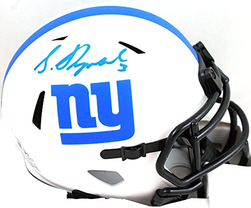 Sterling Shepard Autographed NY Giants Lunar Speed Mini Helmet- Beckett W Blue - 757 Sports Collectibles
