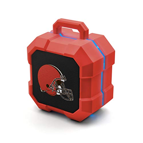 NFL Cleveland Browns Shockbox LED Wireless Bluetooth Speaker, Team Color - 757 Sports Collectibles