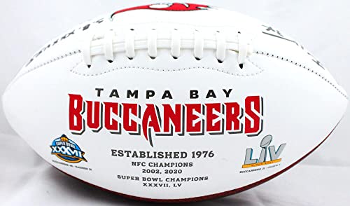 Dexter Jackson Autographed Tampa Bay Buccaneers Logo Football w/SB MVP-Prova Black - 757 Sports Collectibles