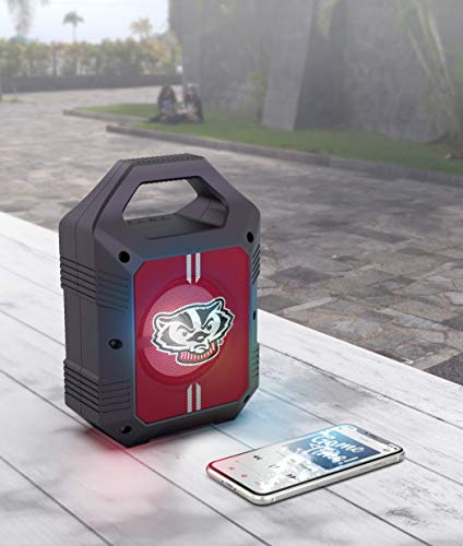 NCAA Wisconsin Badgers ShockBox XL Wireless Bluetooth Speaker, Team Color - 757 Sports Collectibles