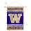 College Flags & Banners Co. Washington Huskies Window Wall Banner Hanging Flag with Suction Cup - 757 Sports Collectibles