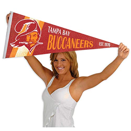WinCraft Tampa Bay Buccaneers Throwback Vintage Retro Pennant Flag - 757 Sports Collectibles