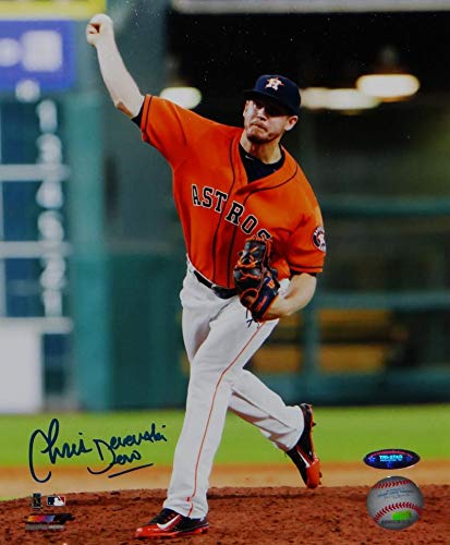 Chris Devenski Autographed Houston Astros 8x10 PF Photo Pitching- Tristar Auth Blue - 757 Sports Collectibles