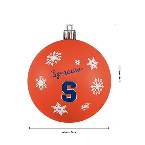 FOCO Syracuse Orange NCAA 5 Pack Shatterproof Ball Ornament Set - 757 Sports Collectibles