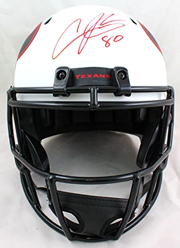 Andre Johnson Autographed Houston Texans F/S Lunar Speed Helmet-JSA W Auth Red - 757 Sports Collectibles