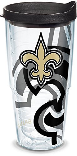 Tervis Made in USA Double Walled NFL New Orleans Saints Insulated Tumbler Cup Keeps Drinks Cold & Hot, 24oz, Genuine - 757 Sports Collectibles