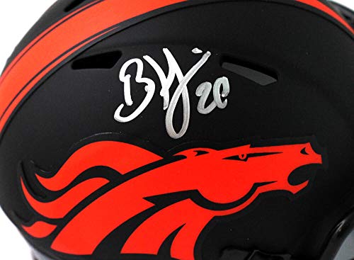 Brian Dawkins Autographed Denver Broncos Eclipse Speed Mini Helmet - JSA W Auth Silver - 757 Sports Collectibles