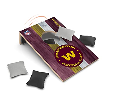 SOAR NFL Tabletop Cornhole Game and Bluetooth Speaker, Washington Commanders - 757 Sports Collectibles