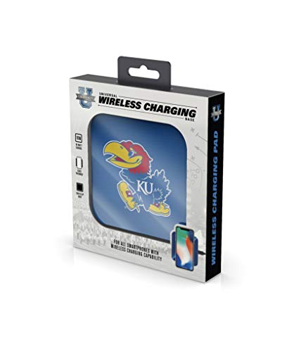 NCAA Kansas Jayhawks Wireless Charging Pad, White - 757 Sports Collectibles