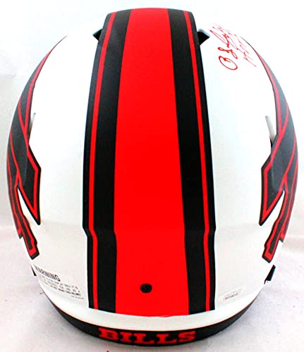 OJ Simpson Autographed Buffalo Bills Lunar Speed Helmet w/HOF - JSA W Red - 757 Sports Collectibles
