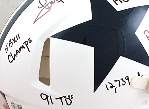 Tony Dorsett Autographed Dallas Cowboys F/S 60-63 TB Speed Authentic Helmet w/5 stats- Beckett W Black - 757 Sports Collectibles