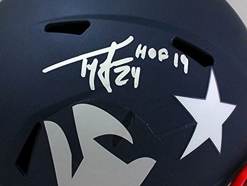 Ty Law Autographed New England Patriots AMP Speed F/S Helmet HOF- Beckett W Sil - 757 Sports Collectibles
