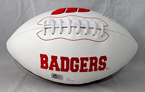 TJ Watt Autographed Wisconsin Badgers Logo Football -JSA W Auth - 757 Sports Collectibles