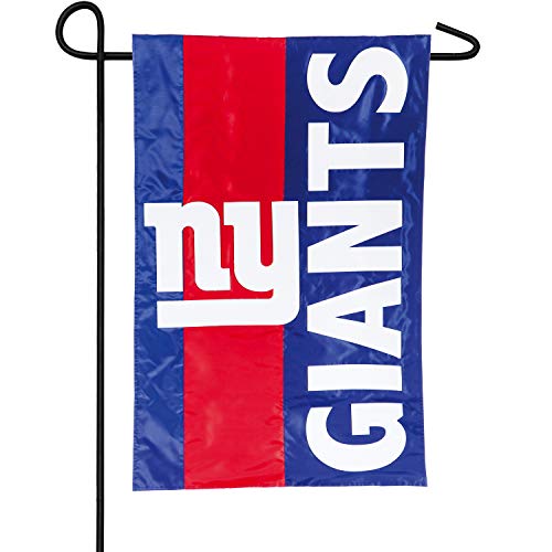 Team Sports America NFL New York Giants Embroidered Logo Applique Garden Flag, 12.5 x 18 inches Indoor Outdoor Double Sided Decor for Football Fans - 757 Sports Collectibles