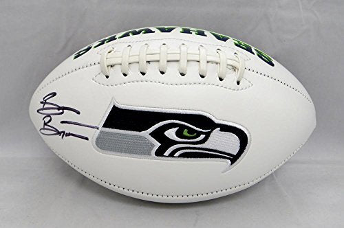 Brian Bosworth Autographed Seattle Seahawks Logo Football- JSA Witnessed Auth