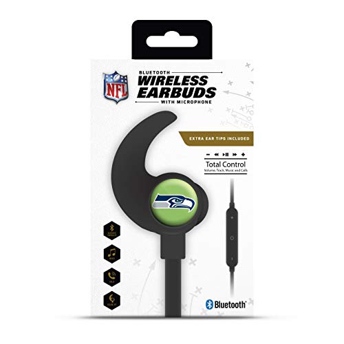NFL Seattle Seahawks Wireless Bluetooth Earbuds, Team Color - 757 Sports Collectibles