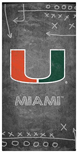 Fan Creations NCAA Miami Hurricanes Unisex University of Miami Chalk Playbook Sign, Team Color, 6 x 12 - 757 Sports Collectibles