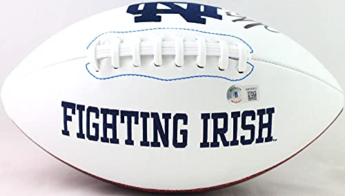 Chase Claypool Signed Notre Dame Fighting Irish Logo Football- Beckett W Black - 757 Sports Collectibles