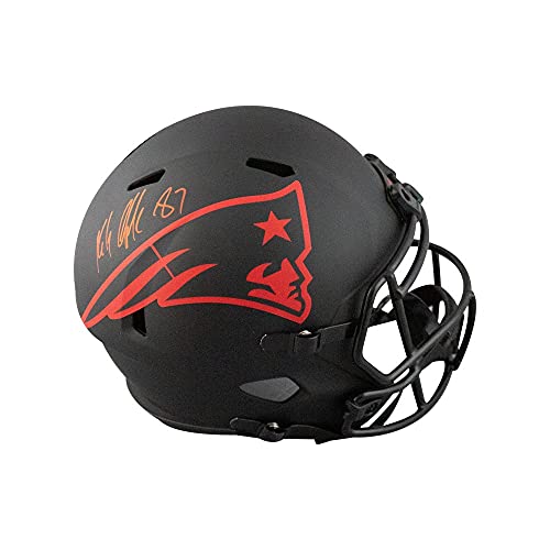 Rob Gronkowski Autographed Patriots Eclipse Replica Full-Size Football Helmet - BAS COA - 757 Sports Collectibles