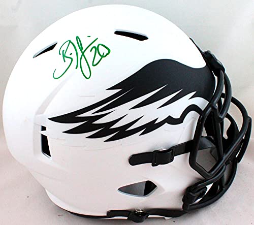 Brian Dawkins Autographed Eagles Lunar Speed F/S Helmet- Beckett W Green - 757 Sports Collectibles