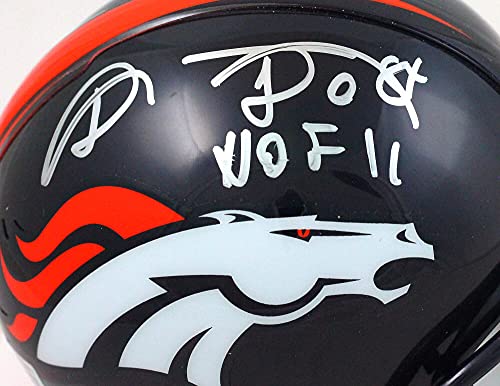 Shannon Sharpe Autographed Denver Broncos Mini Helmet w/HOF- Beckett W Silver - 757 Sports Collectibles
