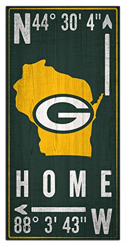 Fan Creations NFL Green Bay Packers Unisex Green Bay Packers Coordinate Sign, Team Color, 6 x 12 - 757 Sports Collectibles