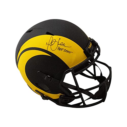 Marshall Faulk HOF Autographed St Louis Eclipse Replica Full-Size Football Helmet - BAS (Black Ink) - 757 Sports Collectibles