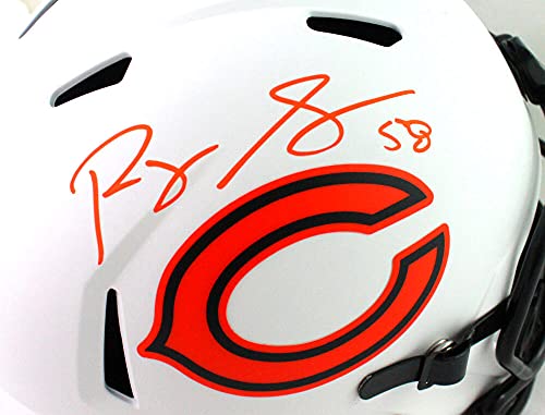 Roquan Smith Autographed Chicago Bears Lunar Speed F/S Helmet- Beckett W Orange - 757 Sports Collectibles