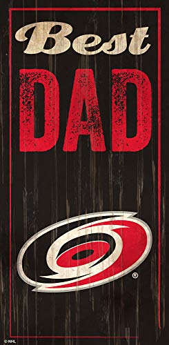 Fan Creations NHL Carolina Hurricanes Unisex Carolina Hurricanes Best Dad Sign, Team Color, 6 x 12 - 757 Sports Collectibles