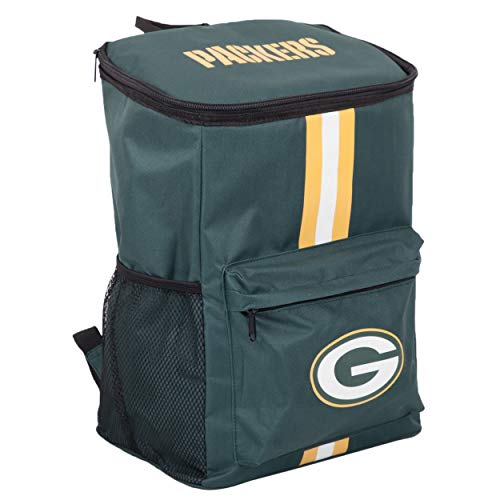 FOCO Cooler Backpack – Portable Soft Sided Ice Chest – Insulated Bag Holds 36 Cans (Green Bay Packers) - 757 Sports Collectibles