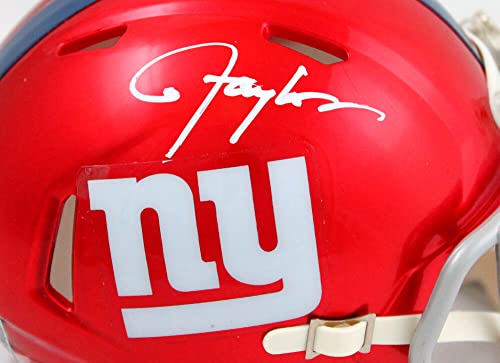 Lawrence Taylor Autographed NY Giants Flash Speed Mini Helmet-Beckett W Hologram White - 757 Sports Collectibles