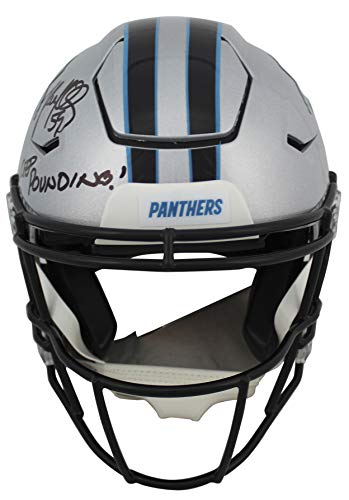 Panthers Luke Kuechly"Keep Pounding" Signed Speed Flex Full Size Helmet BAS - 757 Sports Collectibles