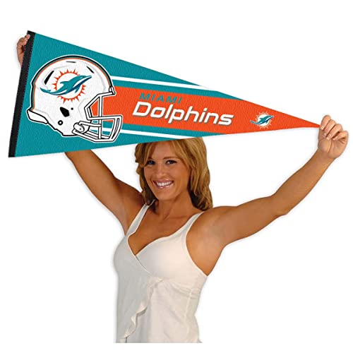 WinCraft Miami Dolphins Official 30 inch Large Pennant - 757 Sports Collectibles